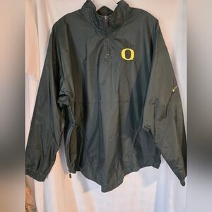 Nike Dark Green Windbreaker with Yellow Accents